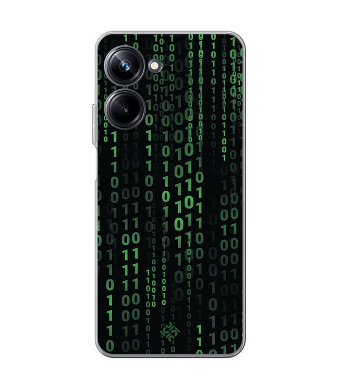 Funda para [ Realme 10 Pro ] Cine Fantástico [ Números Binarios Matrix ] de Silicona Flexible para Smartphone