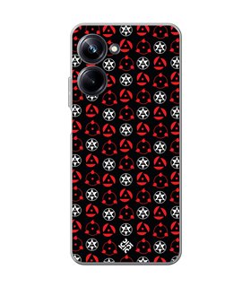 Funda para [ Realme 10 Pro ] Dibujos Frikis [ Ojos Sharingan ] de Silicona Flexible para Smartphone 