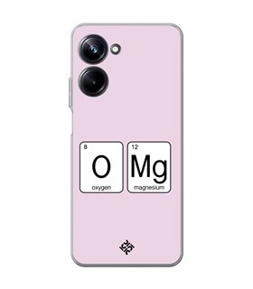 Funda para [ Realme 10 Pro ] Dibujo Frases Guays [ Oxigeno + Magnesio - OMG ] de Silicona Flexible
