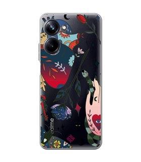 Funda para [ Realme 10 Pro ] Dibujo Tendencias [ Doodle Tatuaje Esotérico ] de Silicona