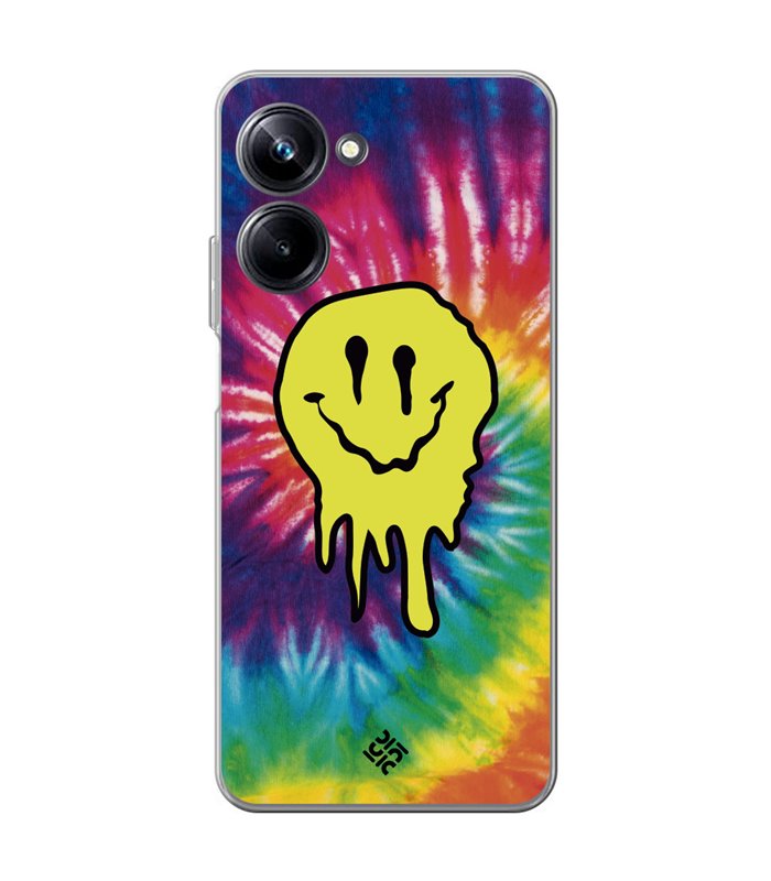 Funda para [ Realme 10 Pro ] Dibujo Tendencias [ Sonrisa Smile Swirl Abstracto ] de Silicona