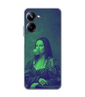 Funda para [ Realme 10 Pro ] Dibujo Auténtico [ Mona Lisa Moderna ] de Silicona Flexible para Smartphone 