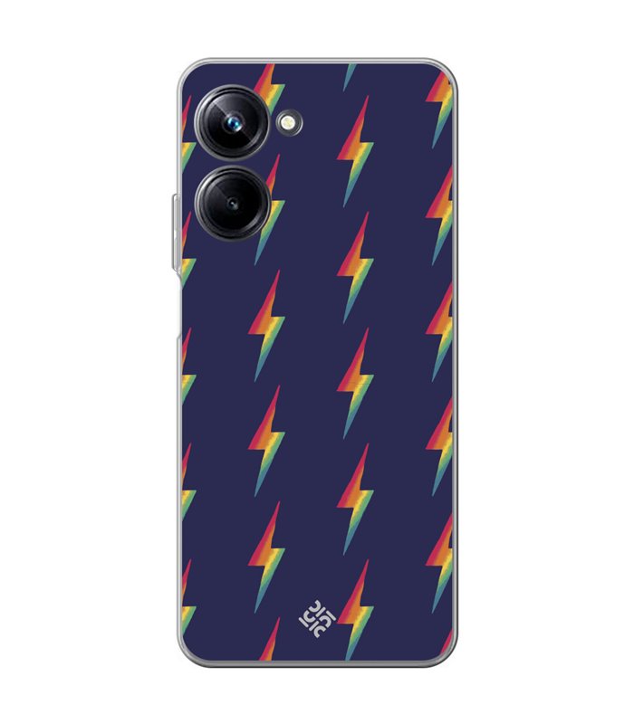 Funda para [ Realme 10 Pro ] Dibujo Auténtico [ Rayos de Colores ] de Silicona Flexible