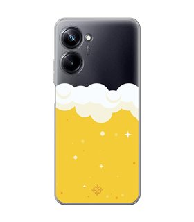 Funda para [ Realme 10 Pro ] Dibujo Auténtico [ Cerveza ] de Silicona Flexible para Smartphone 