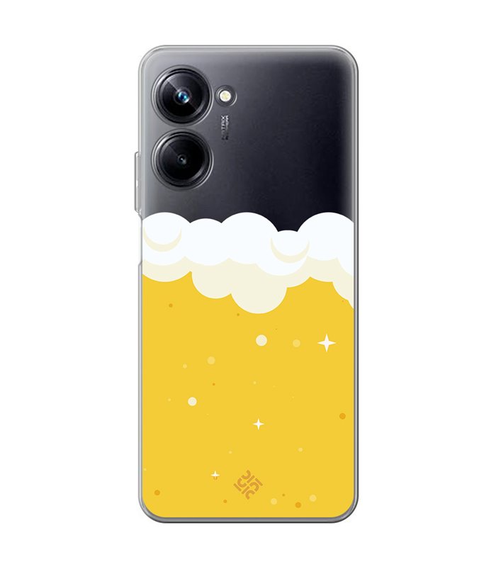 Funda para [ Realme 10 Pro ] Dibujo Auténtico [ Cerveza ] de Silicona Flexible para Smartphone 