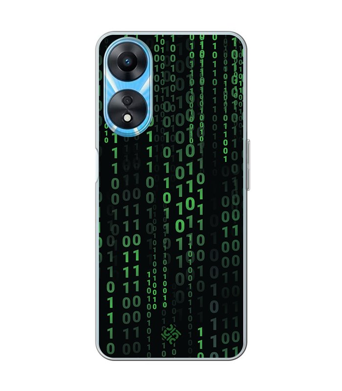 Funda para [ OPPO A78 5G ] Cine Fantástico [ Números Binarios Matrix ] de Silicona Flexible para Smartphone