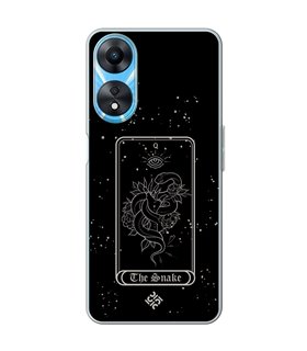 Funda para [ OPPO A78 5G ] Dibujo Esotérico [ Carta del Tarot - The Snake ] de Silicona Flexible