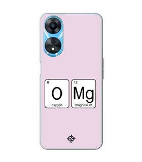 Funda para [ OPPO A78 5G ] Dibujo Frases Guays [ Oxigeno + Magnesio - OMG ] de Silicona Flexible