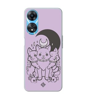 Funda para [ OPPO A78 5G ] Dibujo Gotico [ Cute Cancerbero ] de Silicona Flexible para Smartphone 