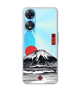 Funda para [ OPPO A78 5G ] Dibujo Japones [ Monte Fuji ] de Silicona Flexible para Smartphone 