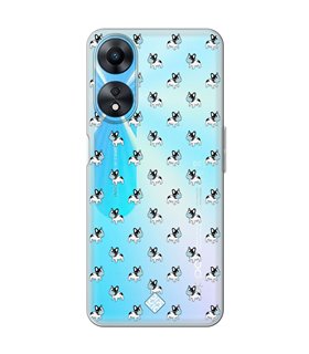 Funda para [ OPPO A78 5G ] Dibujo Mascotas [ Bulldog Frances con Mascarilla ] de Silicona Flexible