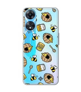 Funda para [ OPPO A78 5G ] Dibujo Mascotas [ Miel y Abejas ] de Silicona Flexible para Smartphone 