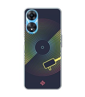 Funda para [ OPPO A78 5G ] Diseño Música [ Dibujo Disco de Vinilo ] de Silicona Flexible