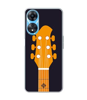 Funda para [ OPPO A78 5G ] Diseño Música [ Mástil y Pala de Guitarra ] de Silicona Flexible