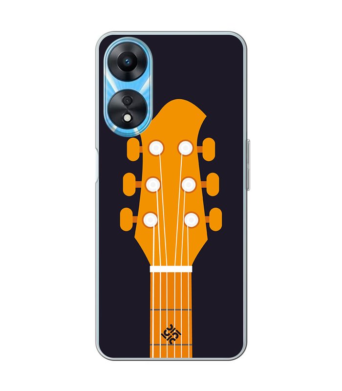 Funda para [ OPPO A78 5G ] Diseño Música [ Mástil y Pala de Guitarra ] de Silicona Flexible