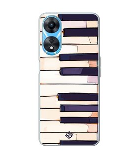 Funda para [ OPPO A78 5G ] Diseño Música [ Teclas de Piano ] de Silicona Flexible