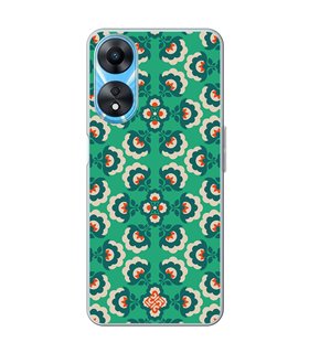 Funda para [ OPPO A78 5G ] Dibujos Retro [ Algodones Verdes - Caleidoscopio ] de Silicona