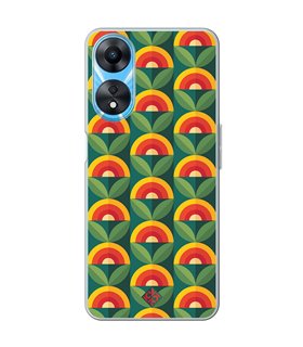 Funda para [ OPPO A78 5G ] Dibujos Retro [ Diseño Flor - Retro ] de Silicona Flexible