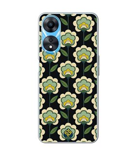 Funda para [ OPPO A78 5G ] Dibujos Retro [ Planta Verde - Retro ] de Silicona Flexible