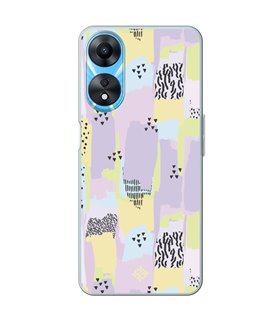 Funda para [ OPPO A78 5G ] Dibujo Tendencias [ Patron Pinceladas Coloridas Con Estampado ] de Silicona Flexible