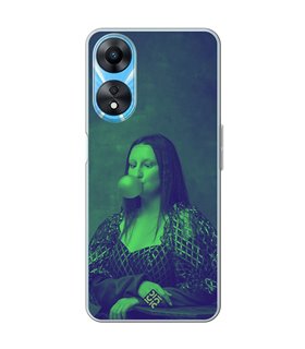 Funda para [ OPPO A78 5G ] Dibujo Auténtico [ Mona Lisa Moderna ] de Silicona Flexible para Smartphone 
