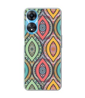 Funda para [ OPPO A78 5G ] Dibujo Auténtico [ Ojo de Hamsa Mandala ] de Silicona Flexible