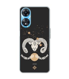 Funda para [ OPPO A78 5G ] Dibujo Zodiaco [ Signo Zodiacal - Aries ] de Silicona Flexible para Smartphone 