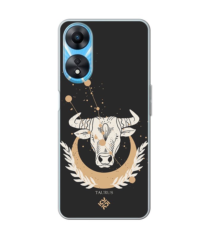 Funda para [ OPPO A78 5G ] Dibujo Zodiaco [ Signo Zodiacal - Tauro ] de Silicona Flexible para Smartphone 