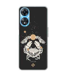 Funda para [ OPPO A78 5G ] Dibujo Zodiaco [ Signo Zodiacal - Cancer ] de Silicona Flexible para Smartphone 