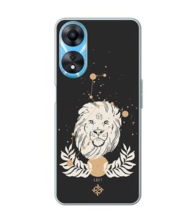 Funda para [ OPPO A78 5G ] Dibujo Zodiaco [ Signo Zodiacal - Leo ] de Silicona Flexible para Smartphone 