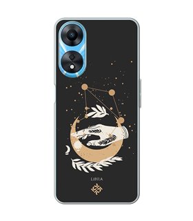 Funda para [ OPPO A78 5G ] Dibujo Zodiaco [ Signo Zodiacal - Libra ] de Silicona Flexible para Smartphone 