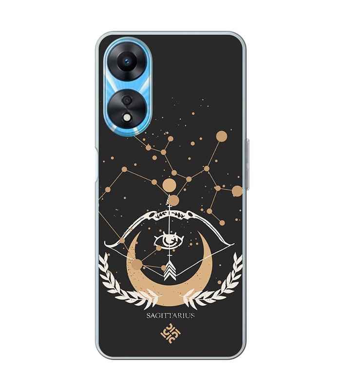 Funda para [ OPPO A78 5G ] Dibujo Zodiaco [ Signo Zodiacal - Sagitario ] de Silicona Flexible para Smartphone 