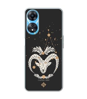 Funda para [ OPPO A78 5G ] Dibujo Zodiaco [ Signo Zodiacal - Capricornio ] de Silicona Flexible para Smartphone 