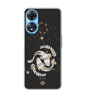 Funda para [ OPPO A78 5G ] Dibujo Zodiaco [ Signo zodiacal - Picis ] de Silicona Flexible para Smartphone 