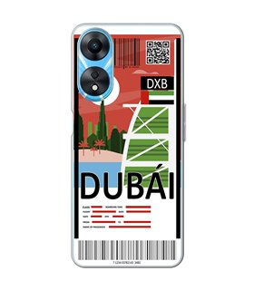 Funda para [ OPPO A78 5G ] Billete de Avión [ Dubái ] de Silicona Flexible para Smartphone 