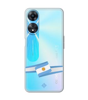 Funda para [ OPPO A78 5G ] Bandera Paises[ Bandera Argentina ] de Silicona Flexible para Smartphone 