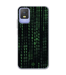 Funda para [ TCL 403 ] Cine Fantástico [ Números Binarios Matrix ] de Silicona Flexible para Smartphone