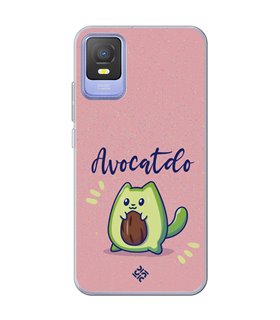 Funda para [ TCL 403 ] Dibujo Cute [ Avocatdo ] de Silicona Flexible para Smartphone