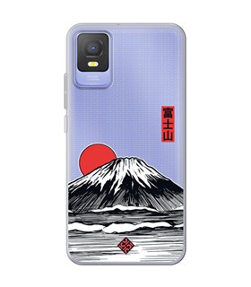 Funda para [ TCL 403 ] Dibujo Japones [ Monte Fuji ] de Silicona Flexible para Smartphone 