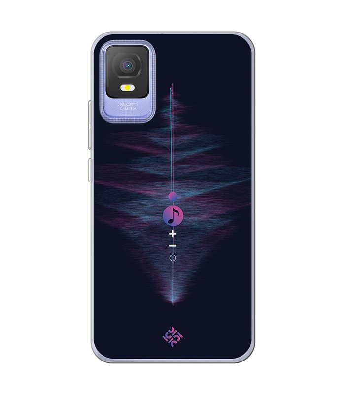 Funda para [ TCL 403 ] Diseño Música [ Dibujo Abstracto Música ] de Silicona Flexible