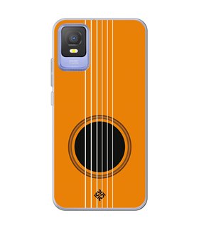 Funda para [ TCL 403 ] Diseño Música [ Caja de Resonancia Guitarra ] de Silicona Flexible