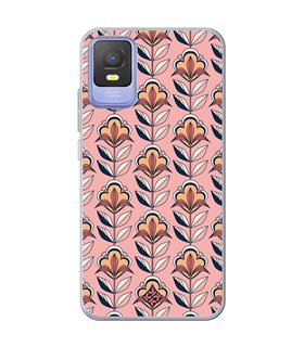 Funda para [ TCL 403 ] Dibujos Retro [ Planta con Fondo Rosa - Retro ] de Silicona