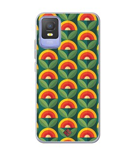 Funda para [ TCL 403 ] Dibujos Retro [ Diseño Flor - Retro ] de Silicona Flexible