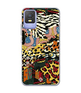 Funda para [ TCL 403 ] Dibujo Tendencias [ Pieles de Animales y Telas ] de Silicona