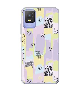 Funda para [ TCL 403 ] Dibujo Tendencias [ Patron Pinceladas Coloridas Con Estampado ] de Silicona Flexible