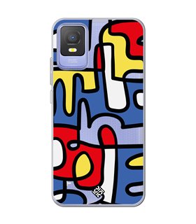 Funda para [ TCL 403 ] Dibujo Auténtico [ Impresión Moderna de Arte Minimalista ] de Silicona Flexible