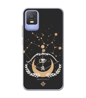 Funda para [ TCL 403 ] Dibujo Zodiaco [ Signo Zodiacal - Sagitario ] de Silicona Flexible para Smartphone 