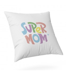 Cojín Día De La Madre | Super Mom Colores | Diseños Originales | 40x40 cm