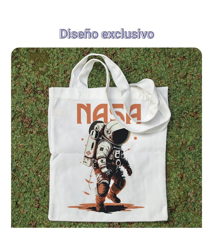 Bolsa de tela Blanca con Illustración de NASA | Tote Bag Ilustraciones