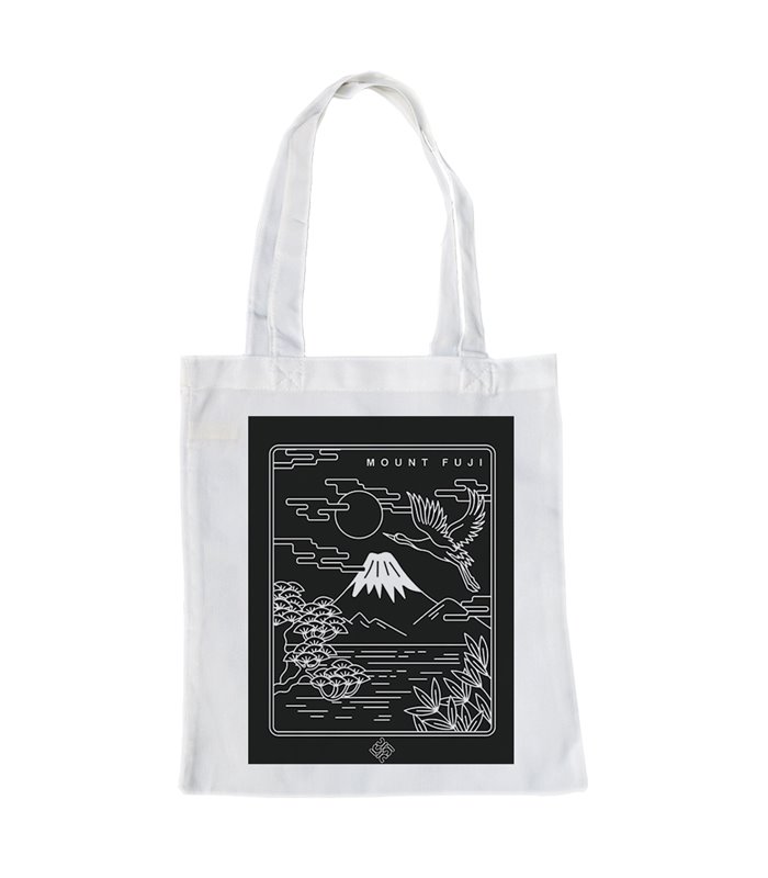 Bolsa de tela Blanca con Monte Fuji | Tote Bag I Love Japan